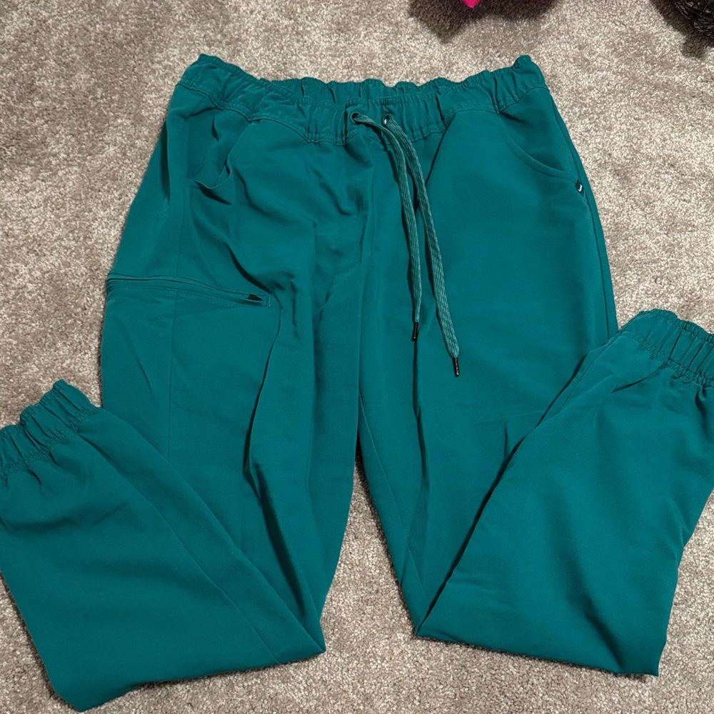 Jaanuu Teal Jogger Scrub Pants